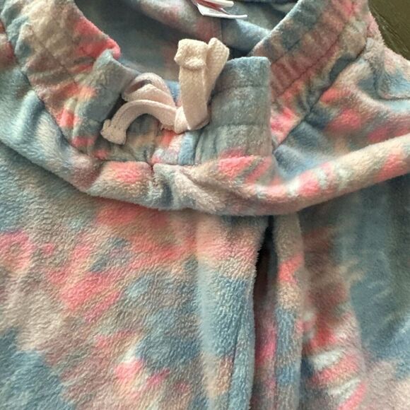 Girls Rule Tie Dye Fleece 2pc Set- Sweatshirt Jogger Pants Sz 8 Pink/blue Sequin - Picture 7 of 7